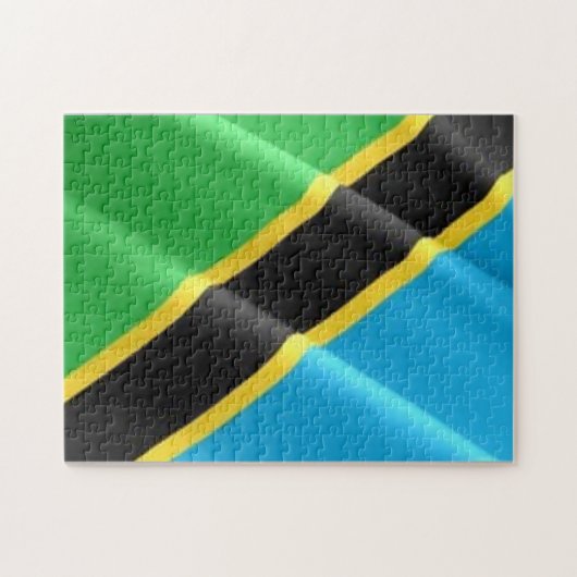 Puzzle Tanzanie - Drapeau d'agitation - (Horizontal)