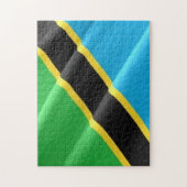 Puzzle Tanzanie - Drapeau d'agitation - (Vertical)