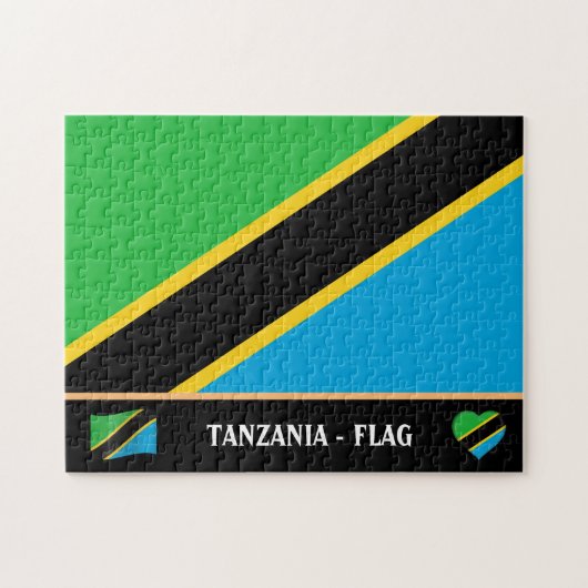 Puzzle Tanzanie Drapeau et Tanzanie / Tanzanie (Horizontal)
