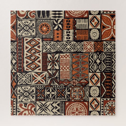 Puzzle Tapa hawaïen : Patchwork tribal (Vertical)