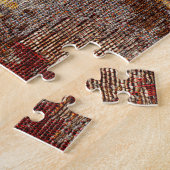 Puzzle Tapis d'or rouge oriental texture. (Côté)