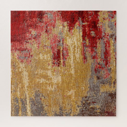 Puzzle Tapis d'or rouge oriental texture. (Vertical)