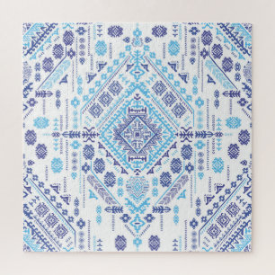 Puzzle Tapis en cachemire indien, motif de mandala ethniq