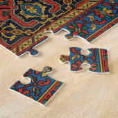 Puzzle Tapis persan rouge bleu classique (Côté)