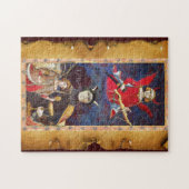 PUZZLE TAROT DE RENAISSANCE ANTIQUE 15 -LE DIABLE (Horizontal)