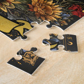 Puzzle Tarot Death Card Gothic Witchy Skull & Flowers (Côté)