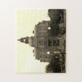 Puzzle Tarrant County Courthouse Southwest SideBlackWhite (Vertical)