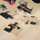 Puzzle Tartan de Noël Terriers Écossais (Côté)