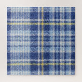 Puzzle Tartan jaune bleu : Plaid tendance (Vertical)