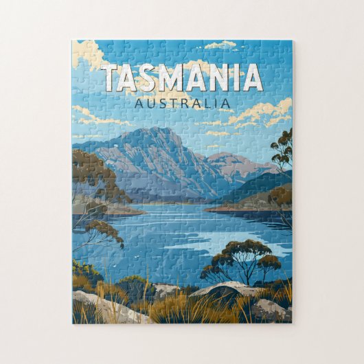 Puzzle Tasmanie Australie Travel Art Vintage (Vertical)