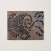 Puzzle Tasse de café illustrée à l'aide de grains de café (Horizontal)