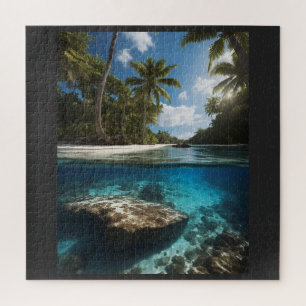 Puzzle Tasse de plage tropicale - Vue éclatée - Tasse océ