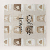 Puzzle Tasses cœur café crème (Horizontal)