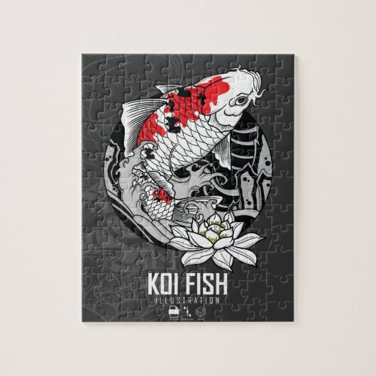 PUZZLE TATOO DE POISSON KOI (Vertical)
