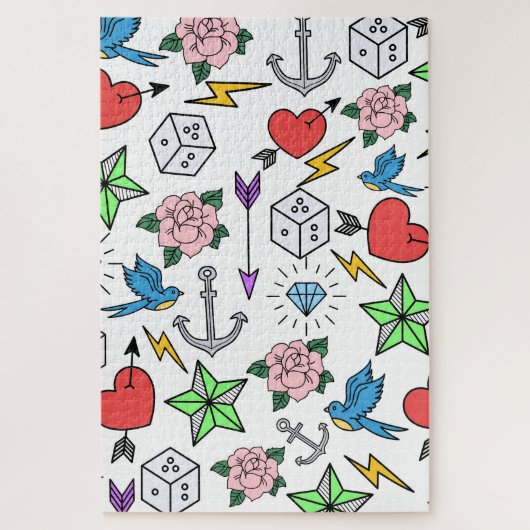 Puzzle Tatouage de la vieille école (Vertical)