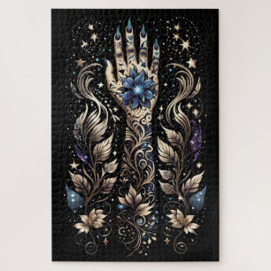 Puzzle Tatouage Main Noir Et Or