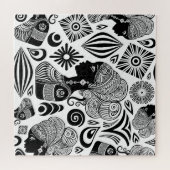 Puzzle Tatouage Tribal Portrait de Fille Africaine (Horizontal)