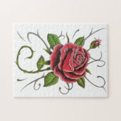 Puzzle "Tattoo Style Rose rouge" (Horizontal)