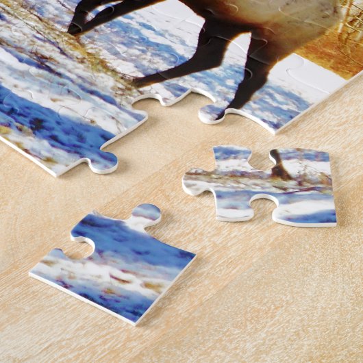 Puzzle > Taureau frontal en Neige (Côté)