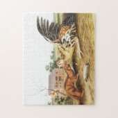 Puzzle Tawny Weasel (Putorius fuscus) Illustration (Vertical)