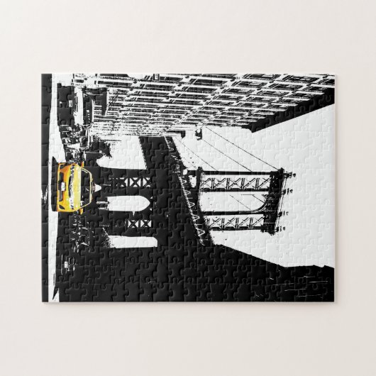 Puzzle Taxi jaune New York City Nyc Brooklyn Bridge (Horizontal)