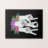 Puzzle Teacher ASL Hand Sign (Horizontal)