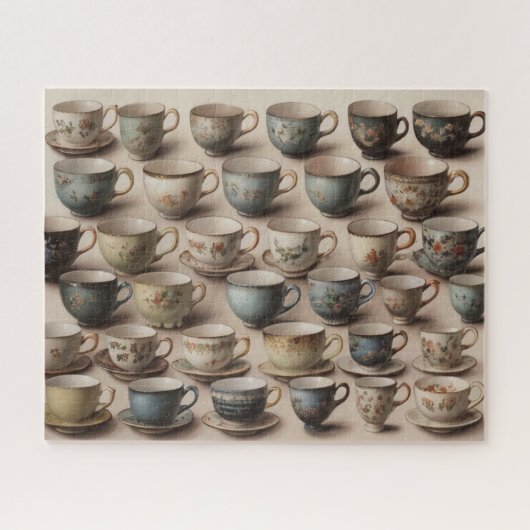 Puzzle Teacups vintage (Horizontal)