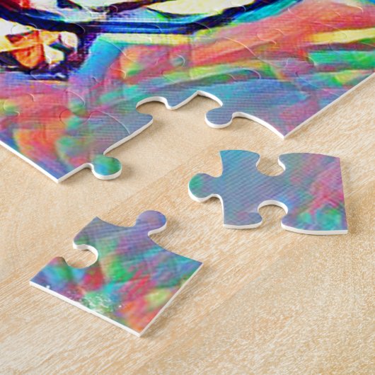 Puzzle Teckel coloré d'art de bruit (Côté)