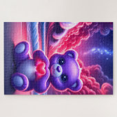 Puzzle Teddy Bear Coeur mains (Horizontal)