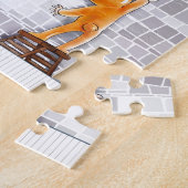 Puzzle Teddy Bear Writing on Brick Wall (Côté)