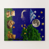 Puzzle Teddy Night Park esthétique (Horizontal)