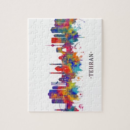 Puzzle Téhéran Iran Skyline (Vertical)