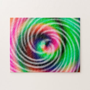 Puzzle Teinture Tie Dye Sombre Mais Vibrante