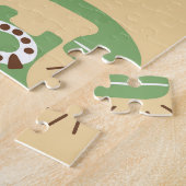 Puzzle Téléphones rétro, motif sans couture colorée. (Côté)