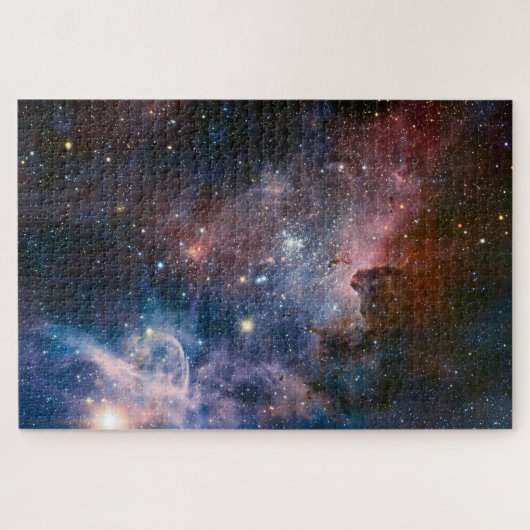 Puzzle Télescope Nebula Hubble Carina Rouge et Bleu (Horizontal)