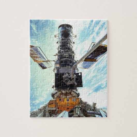 Puzzle Télescope spatial Hubble et astronautes (Vertical)