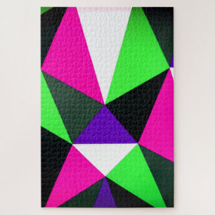 Puzzle Téméraire 80s Color Block Neon Green Rose Purple