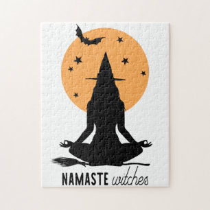 Puzzle Témoins de yoga d'Halloween contemporain