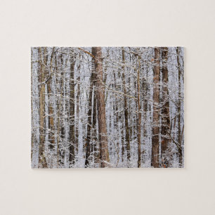 Puzzle Tempête de glace hivernale dans la forêt - 8x10 po