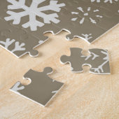Puzzle Tempête de neige à flocon de neige dessiné à la ma (Côté)