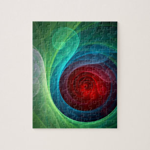 Puzzle Tempête rouge Floral Art moderne Abstrait Motif co