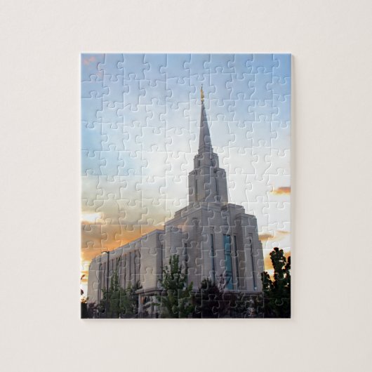 Puzzle temple mormon Oquirrh Mountain Utah LDS (Vertical)