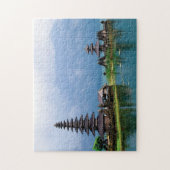 Puzzle Temple sur un lac (Vertical)