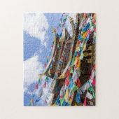 Puzzle Temple tibétain avec drapeaux de prière - Yunnan,  (Vertical)