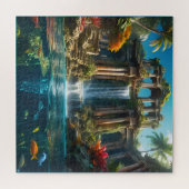 Puzzle Temple Tropical Cascade Lac des Poissons (Horizontal)