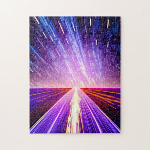 Puzzle Temps cosmique pourpre Voyageant sur la route vers
