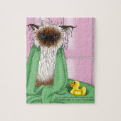 Puzzle Temps de bain Siamese Chat (Vertical)