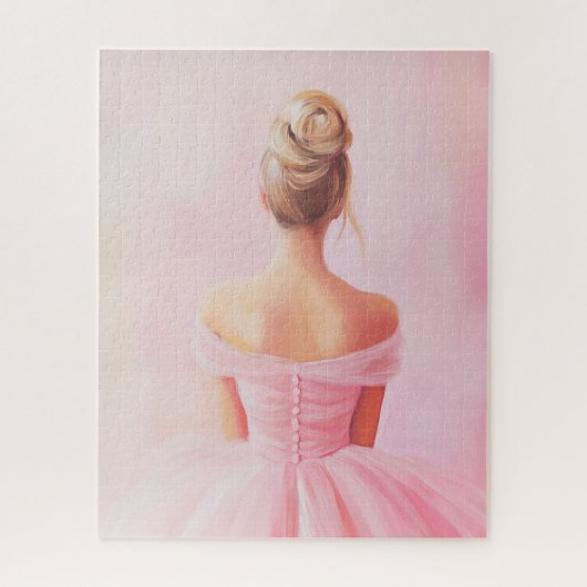 Puzzle Tendance rose fille esthétique Ballerina (Vertical)