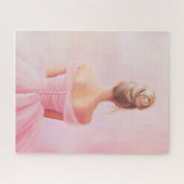 Puzzle Tendance rose fille esthétique Ballerina (Horizontal)