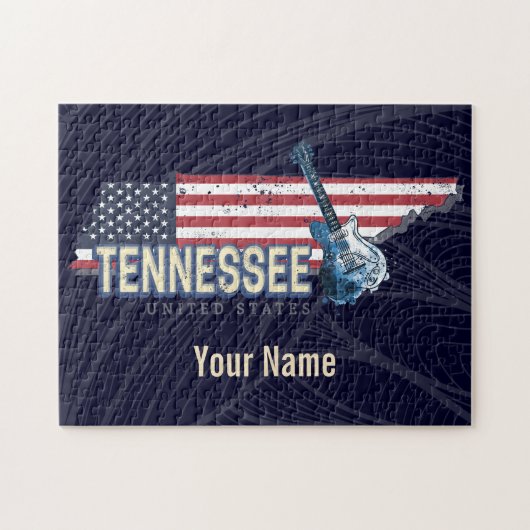 Puzzle Tennessee États-Unis Retro State Vintage USA (Horizontal)